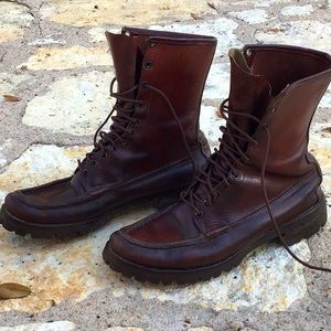 W C Russell Moccasin Co Brown Leather Boots size 10B